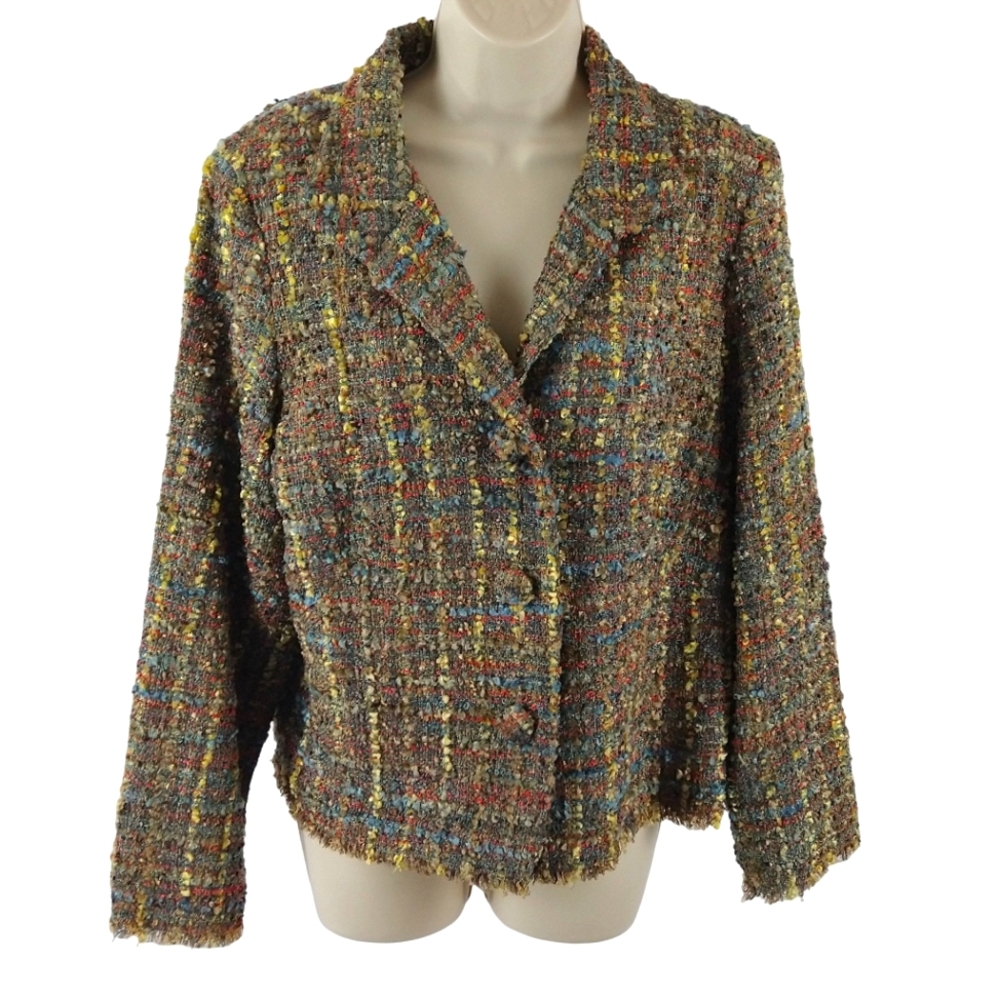 Robert Kitchen Canada Multicolor Tweed Women's Jacket